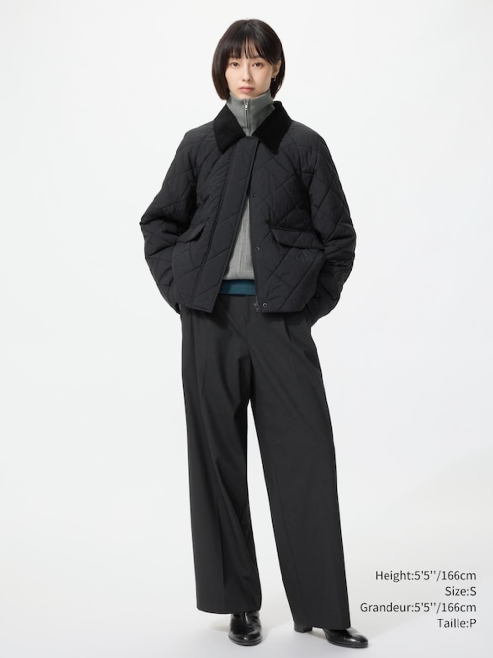 Uniqlo Black Wide-Leg Trousers for Women